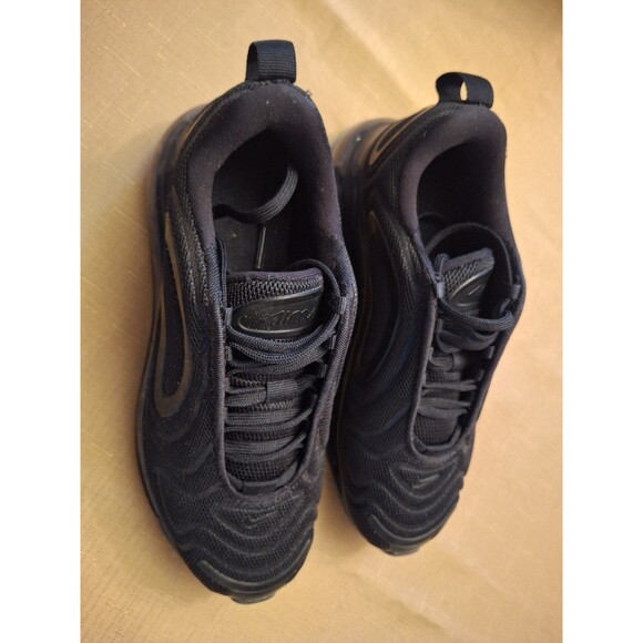 Nike Air Max 720 Triple Black Sneakers, Size 3.5Y / 5W - Brand New - Picture 2 of 8